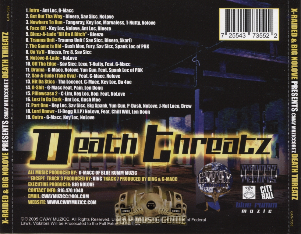 X-Raided & Big Nolove Presents - Cway Muziccore'z Death